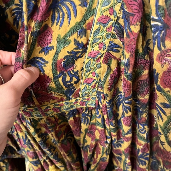 Floral Mini Dress Balloon Sleeve Tunic Size  Small Sunday Ritual - Picture 11 of 11